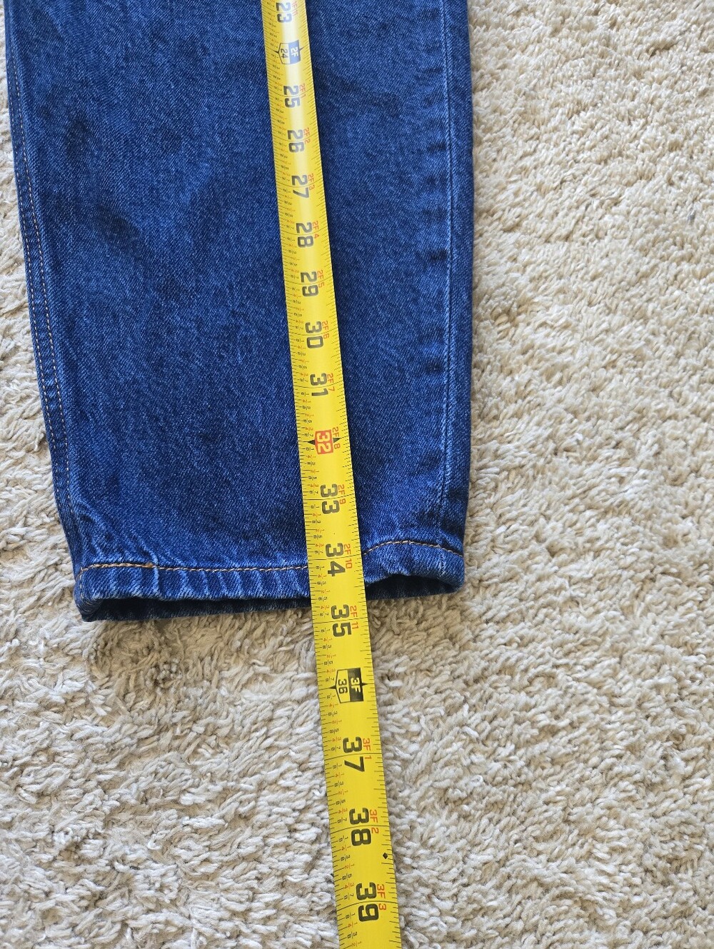 Levis Premium Loose Taper Crop Jeans Womens 29 Blue - Picture 5 of 8